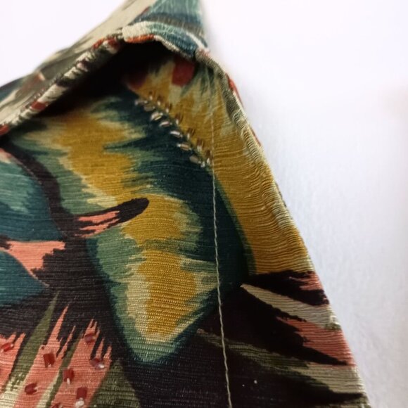 Silk Land 100% Silk Beaded Jacket Blazer Size M Lightweight Summer Cover - Picture 4 of 10